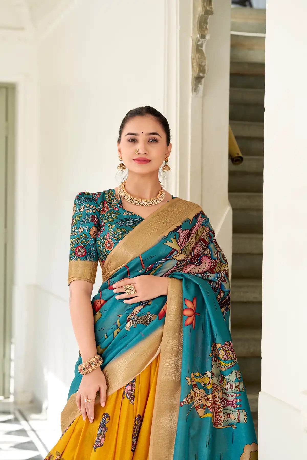 Dola Silk Kalamkari Print Lehenga choli