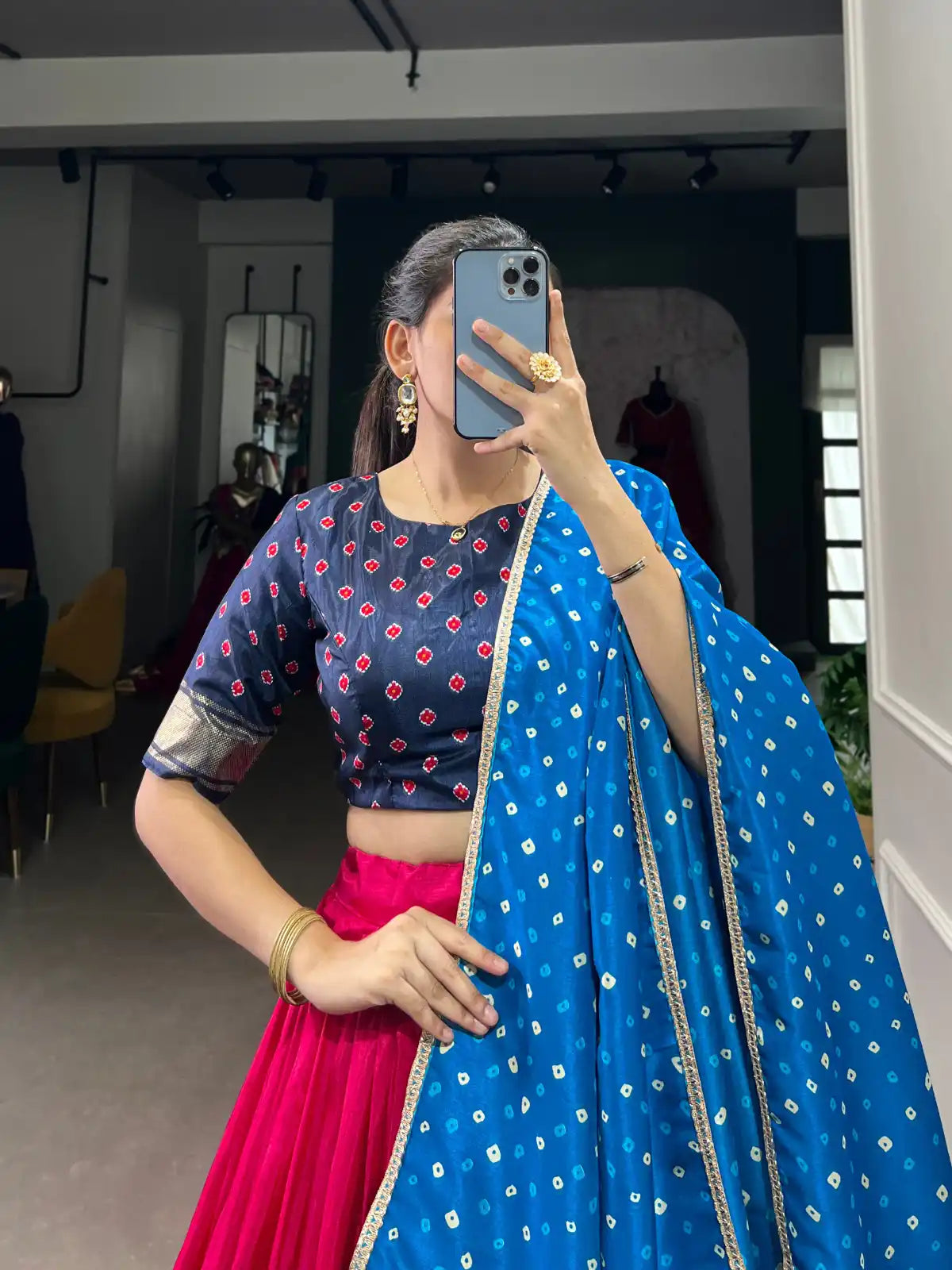 Dola Silk With Patola Print Lehenga choli