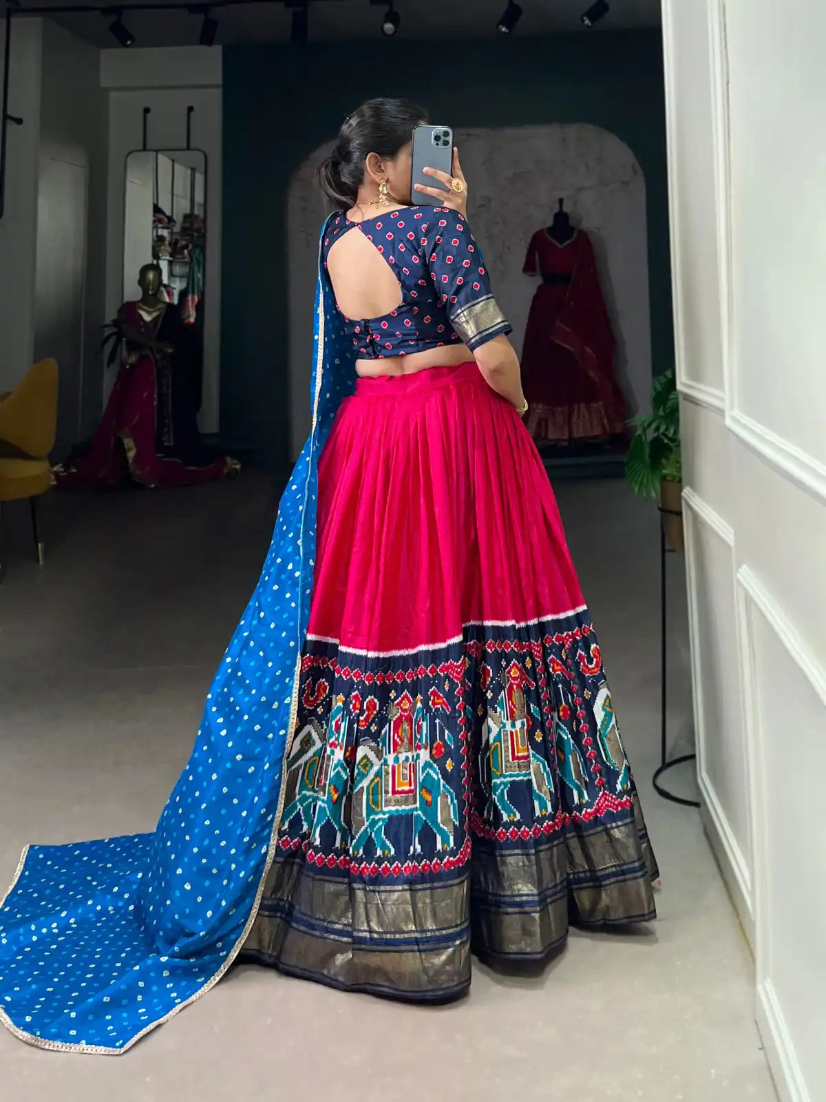 Dola Silk With Patola Print Lehenga choli